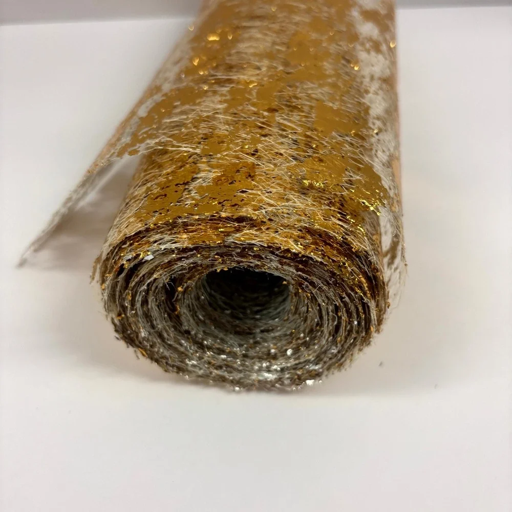 Gold Metallic Decorative Mesh Roll 12
